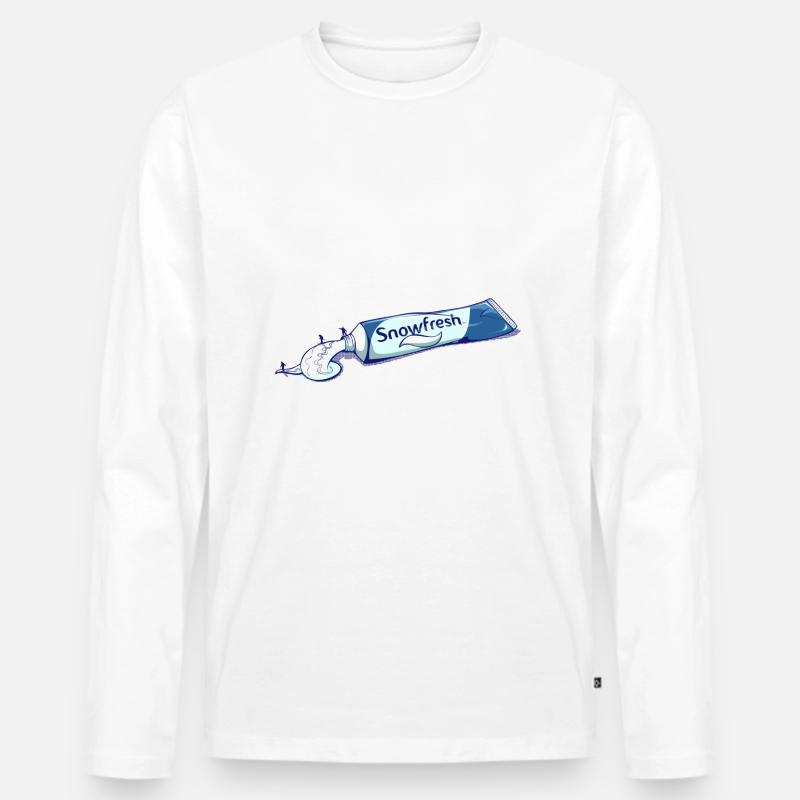snowfresh - Männer Premium Bio Langarmshirt - Weiß