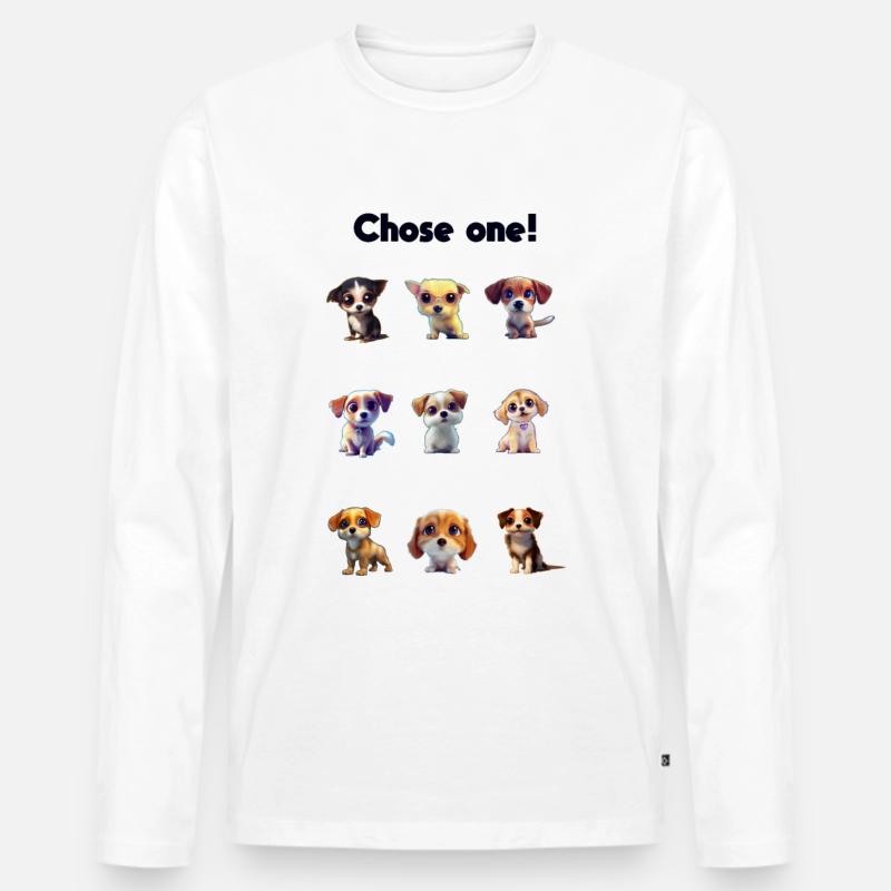 Chose One - Männer Premium Bio Langarmshirt - Weiß