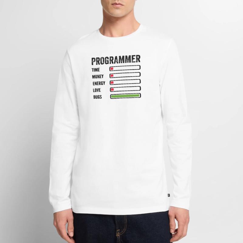 développeur humour programmeur codeur code T-shirt manches longues Premium bio Homme