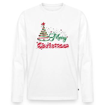 Christmas Stardust - Men's Premium Organic Long Sleeve Shirt - white - Front - Nico (187cm)