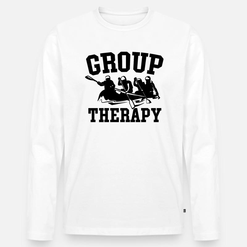 Group Therapy Rafting Adventure - Men's Premium Organic Long Sleeve Shirt - white