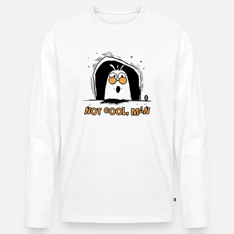 Das ist nicht cool, Mann - Männer Premium Bio Langarmshirt - Weiß
