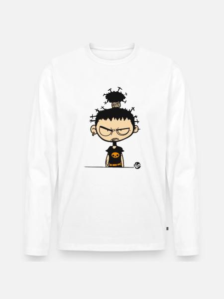 Always Angry Funny Punk - Men's Premium Organic Long Sleeve Shirt - white