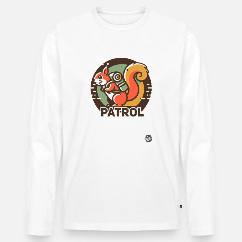 Waldpatrouille Camper Eichhörnchen - Männer Premium Bio Langarmshirt - Weiß