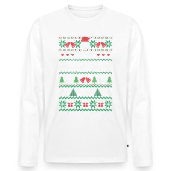 One Merry Advertising Manager - Men's Premium Organic Long Sleeve Shirt - white - Front - Nico (187cm)