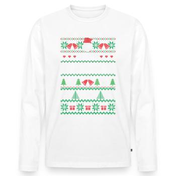 Un joyeux décorateur - T-shirt manches longues Premium bio Homme - blanc - Devant - Nico (187cm)