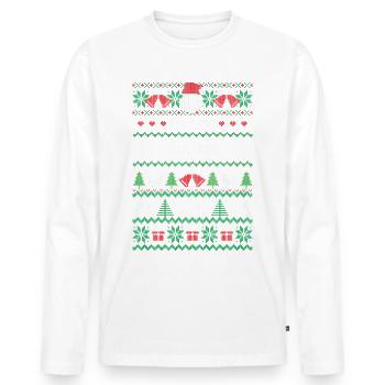 One Merry Governer - Men's Premium Organic Long Sleeve Shirt - white - Front - Nico (187cm)
