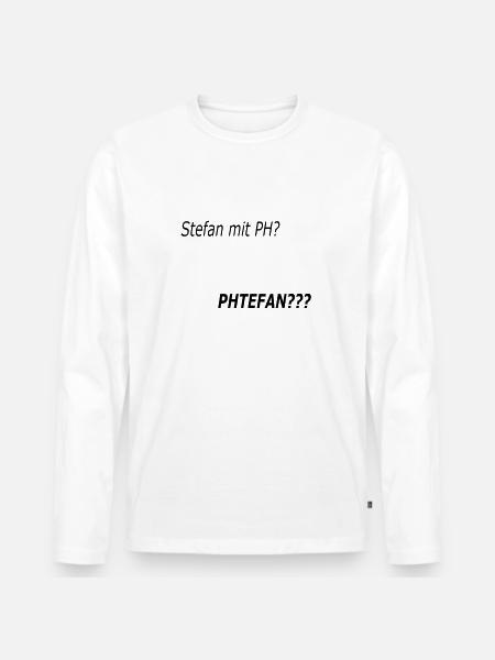 Stephan with PH? - Men's Premium Organic Long Sleeve Shirt - white