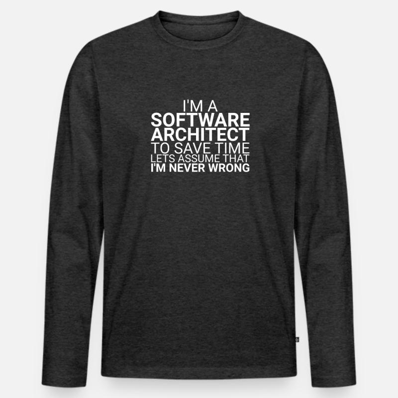"Software Architect Time | Software Architecture" Men's Premium Organic Long Sleeve Shirt