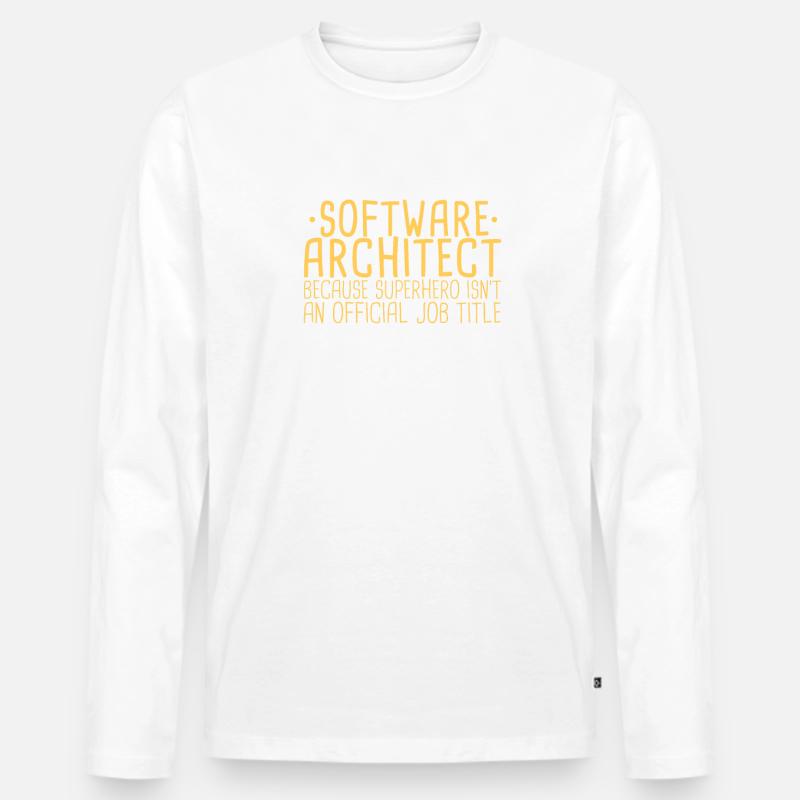 Software Architect Superhero | Software Architecture Men's Premium Organic Long Sleeve Shirt