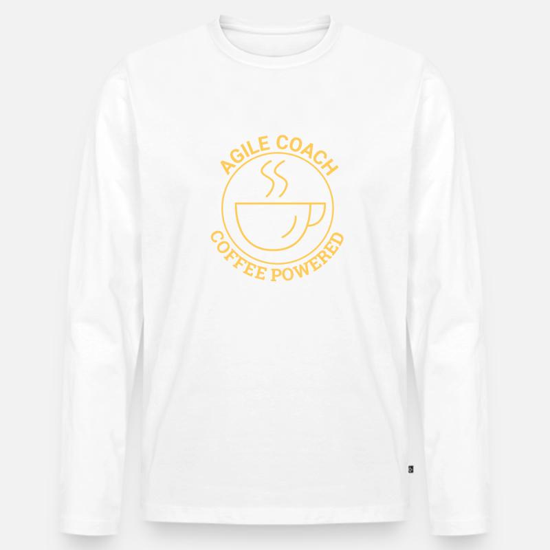"Agile Coach Coffee | Agile" - Männer Premium Bio Langarmshirt - undefined