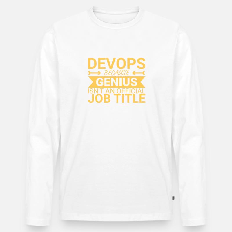 "DevOps Genius | Software Development" - Men's Premium Organic Long Sleeve Shirt - undefined