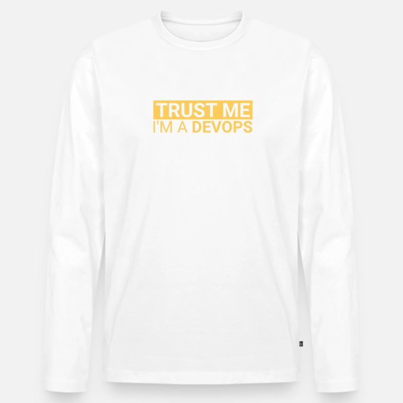"DevOps Trust | Softwareentwicklung" - Männer Premium Bio Langarmshirt - undefined