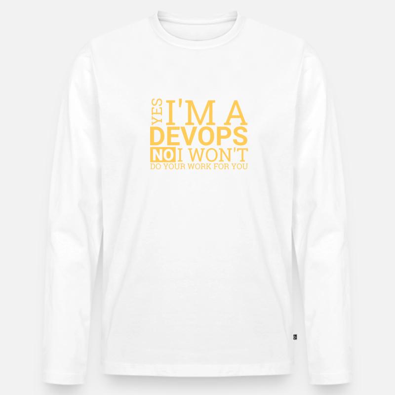 DevOps Work | Software Development" Men's Premium Organic Long Sleeve Shirt