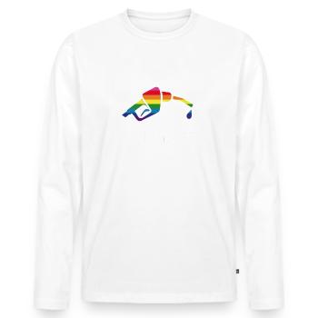 LGBT Gay Fill Me Up - Men's Premium Organic Long Sleeve Shirt - white - Front - Nico (187cm)