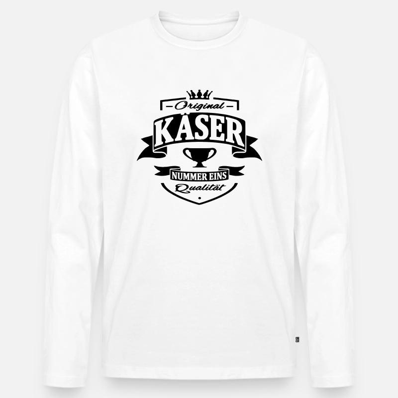 käser - Männer Premium Bio Langarmshirt - Weiß