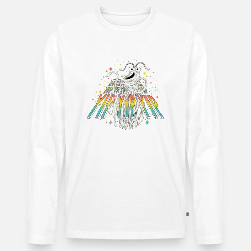 Sesamstraße Yip Yip's - Männer Premium Bio Langarmshirt - Weiß