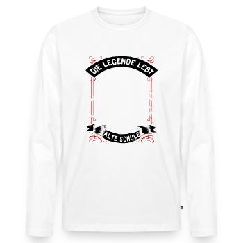 Zündapp Bergsteiger MD 25 Mofa Kult - Männer Premium Bio Langarmshirt - Weiß - Vorne - Nico (187cm)