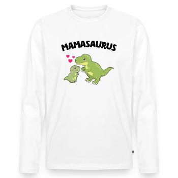 Mamasaurus - Conception de dinosaure mignon - T-shirt manches longues Premium bio Homme - blanc - Devant - Nico (187cm)