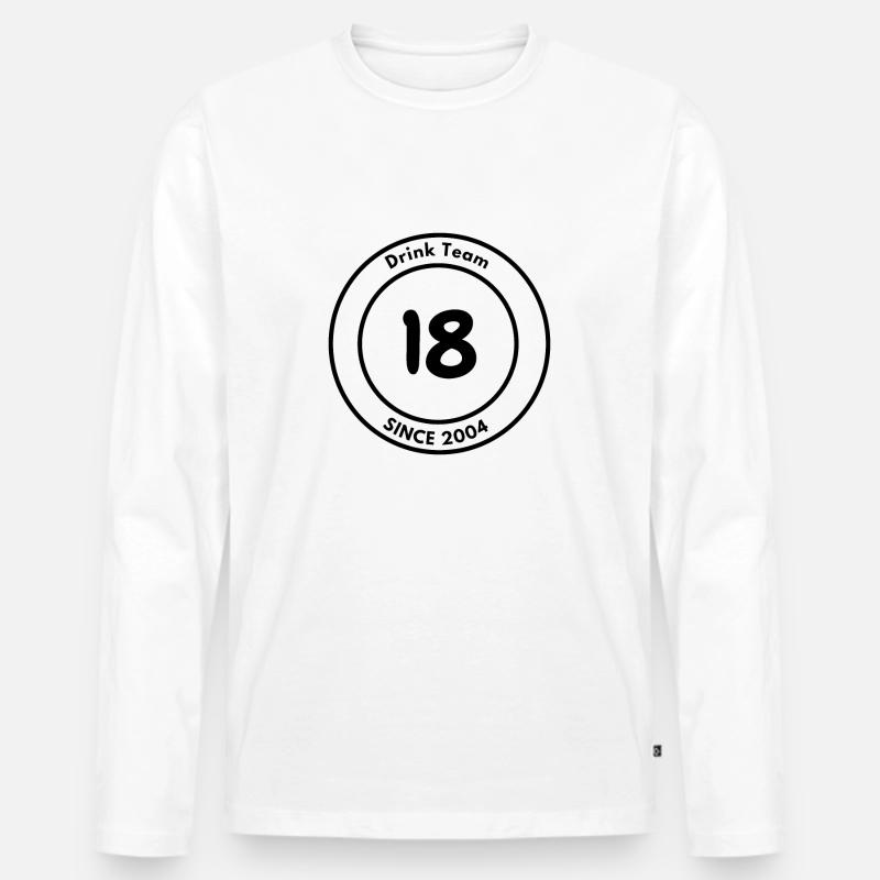 Drink Team SINCE 2004 - Männer Premium Bio Langarmshirt - Weiß