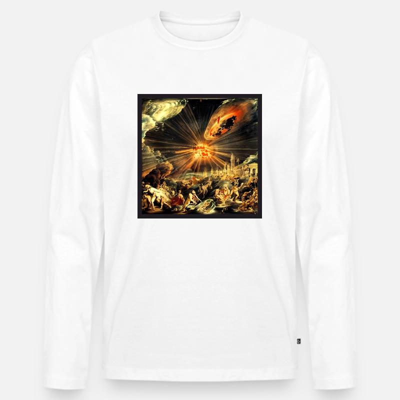 Apokalypse 2.0 - Männer Premium Bio Langarmshirt - Weiß