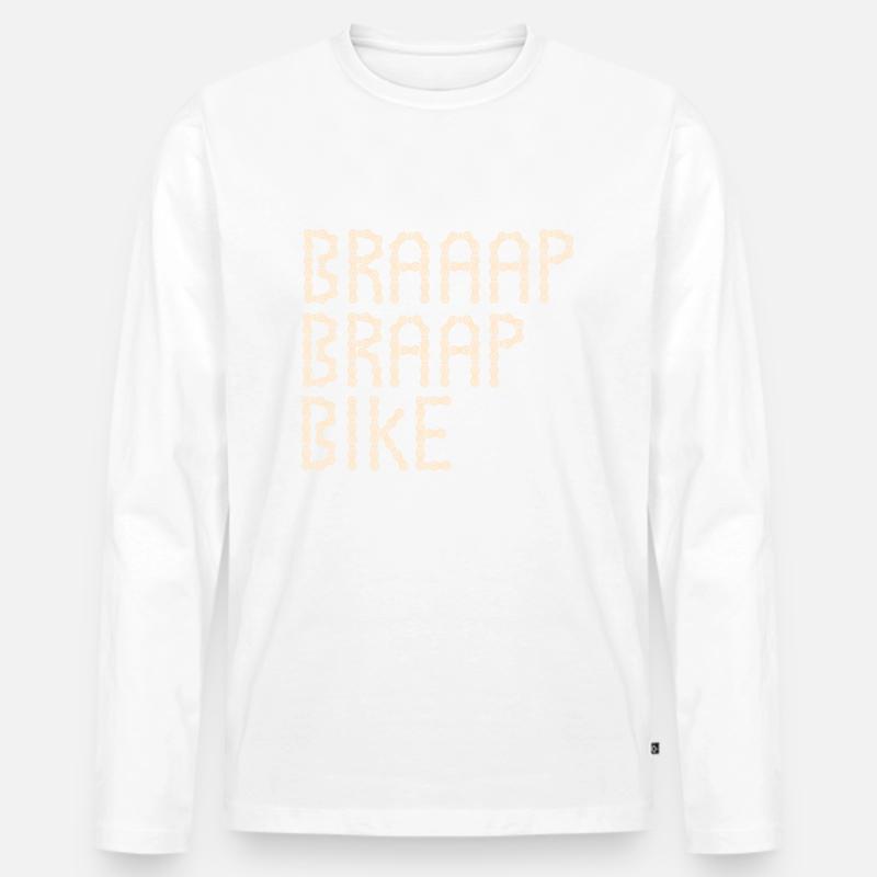 Fahrrad - Männer Premium Bio Langarmshirt - Weiß