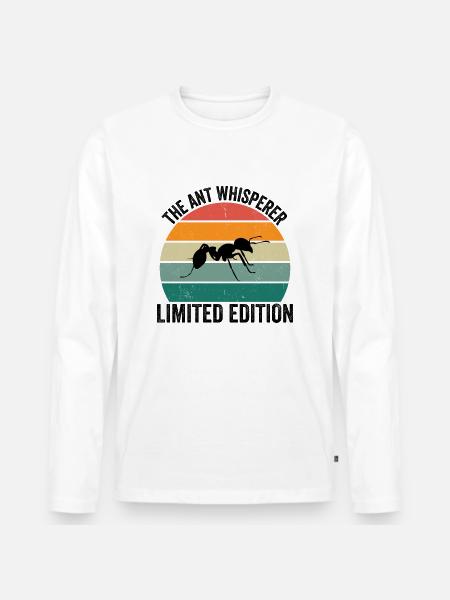 The Ant Whisperer - Männer Premium Bio Langarmshirt - Weiß