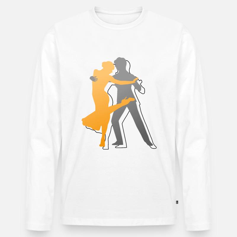Queer Tango Argentino - Männer Premium Bio Langarmshirt - Weiß