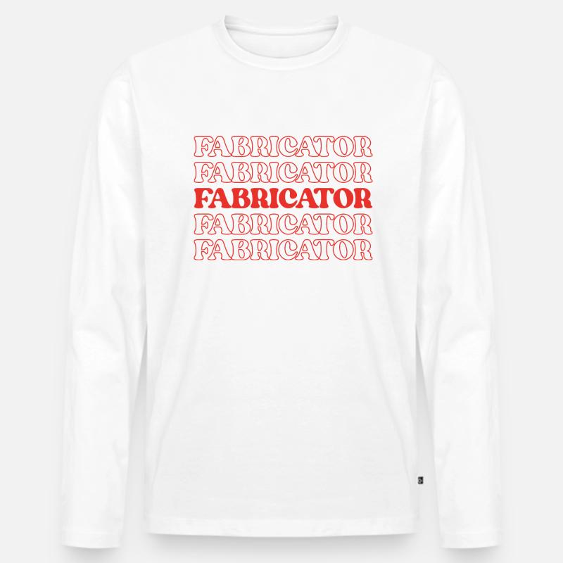 Verarbeiter Hersteller Produzent Assembler Builder - Männer Premium Bio Langarmshirt - Weiß