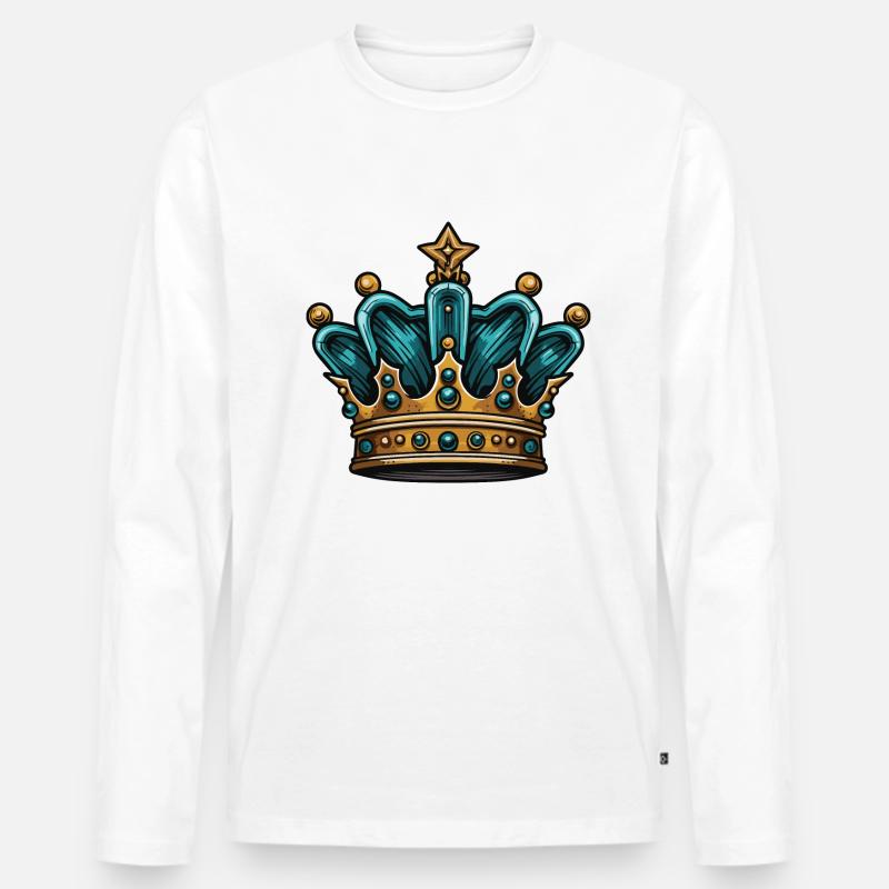 Krone Royal Crown - Männer Premium Bio Langarmshirt - undefined