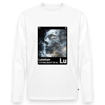 AI am Lutétium (bk) - T-shirt manches longues Premium bio Homme - blanc - Devant - Nico (187cm)