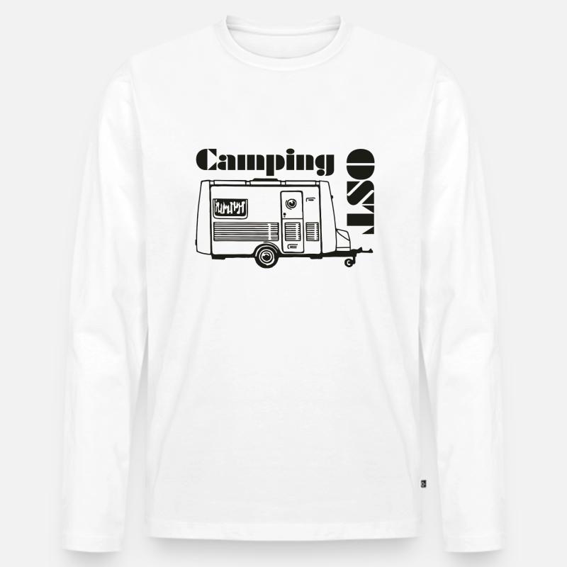 DDR Wohnwagen Intercamp - Männer Premium Bio Langarmshirt - Weiß