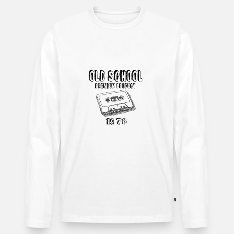 sam3 - Männer Premium Bio Langarmshirt - Weiß