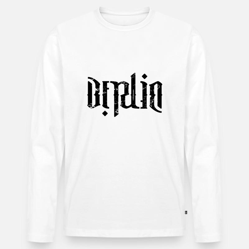 Ambigramm Berlin - Männer Premium Bio Langarmshirt - Weiß