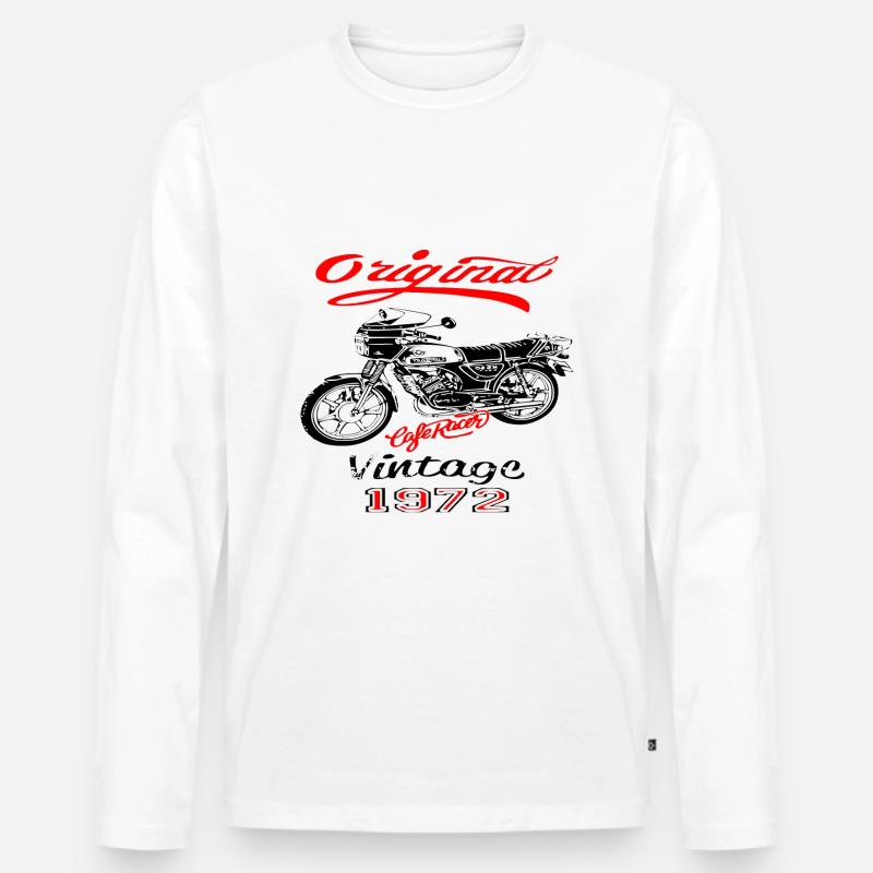 Krad Zündapp KS 50 Watercooled - Männer Premium Bio Langarmshirt - Weiß