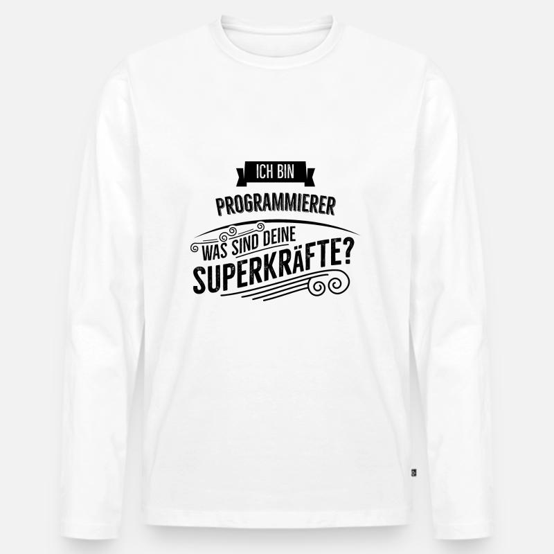 Programmierer - Männer Premium Bio Langarmshirt - Weiß