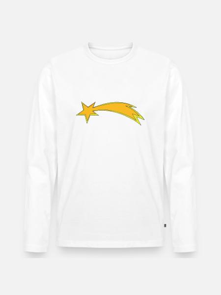 christmas star - Männer Premium Bio Langarmshirt - Weiß
