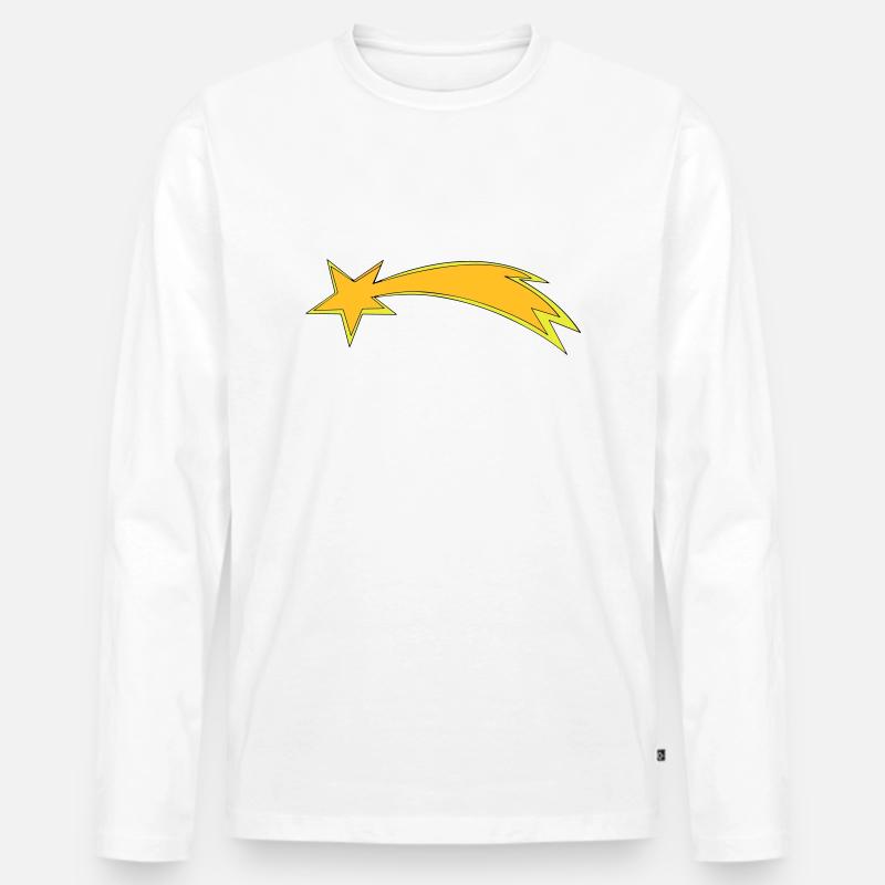 christmas star - Männer Premium Bio Langarmshirt - Weiß