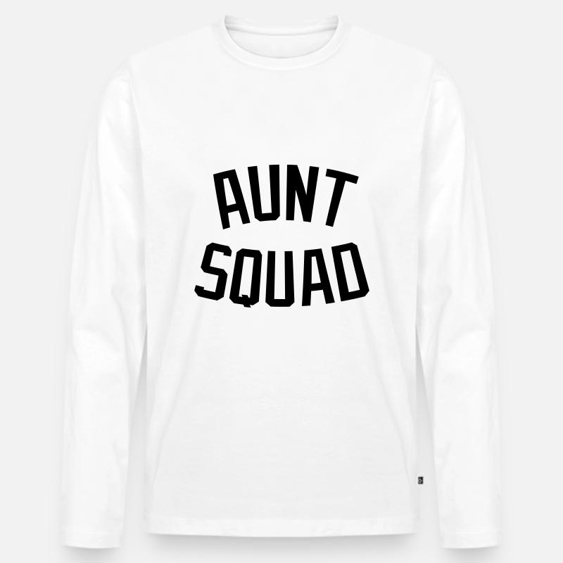Aunt Squad - Männer Premium Bio Langarmshirt - Weiß