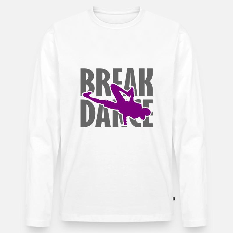 Breakdance Breakdancer Breakdancing Streetdance - Männer Premium Bio Langarmshirt - Weiß