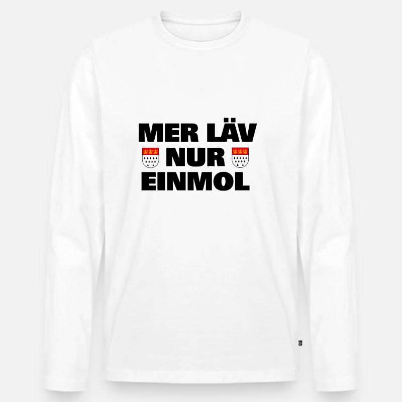 Kölsch - Männer Premium Bio Langarmshirt - Weiß