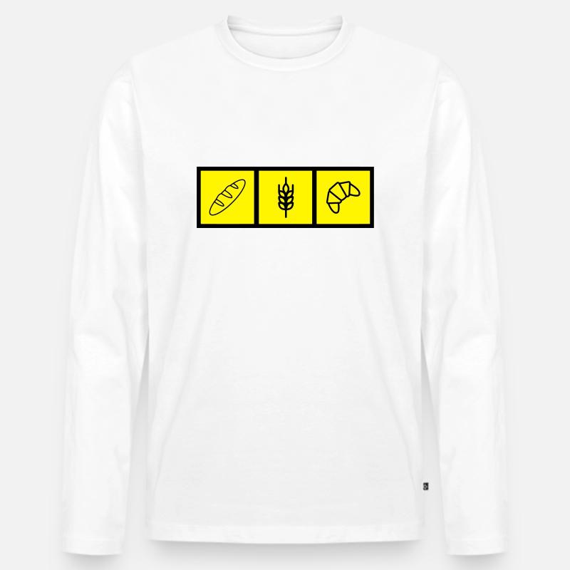Bäcker / Bäckerei / Bäckerin / Brot - Männer Premium Bio Langarmshirt - Weiß