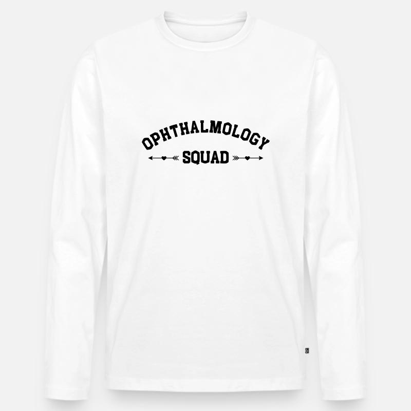 Ophthalmologie Squad - Männer Premium Bio Langarmshirt - Weiß