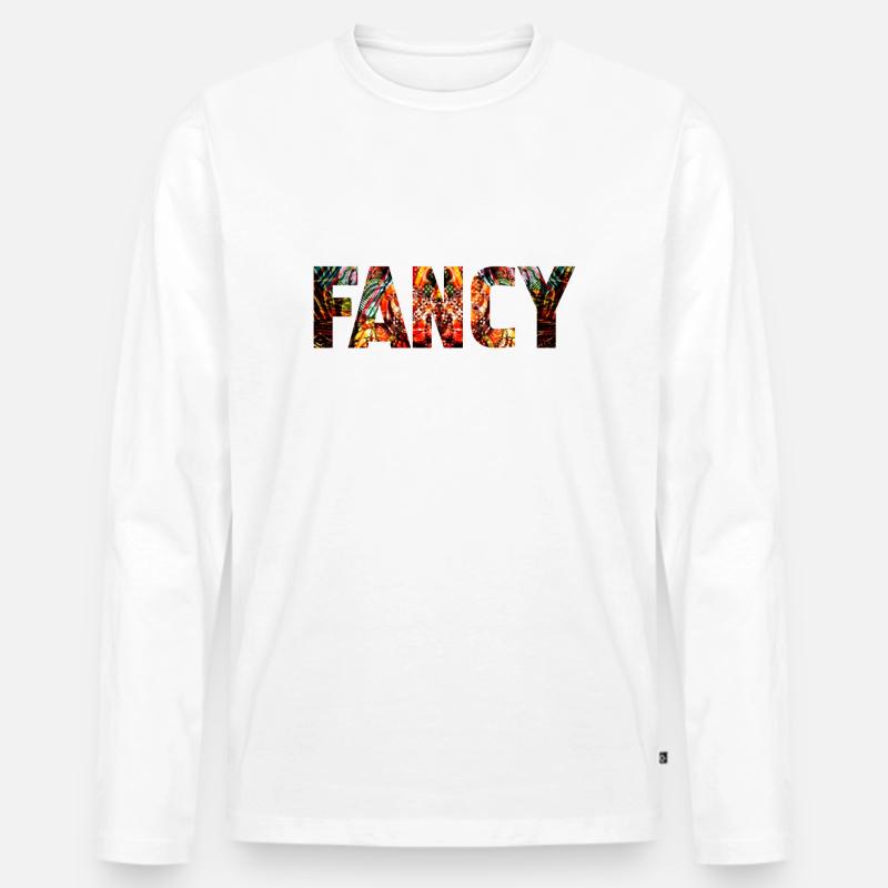 fancy bunt 2 - Männer Premium Bio Langarmshirt - Weiß
