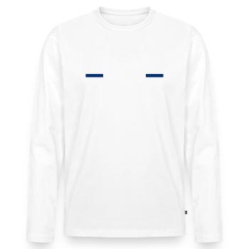 Future policier - T-shirt manches longues Premium bio Homme - blanc - Devant - Nico (187cm)