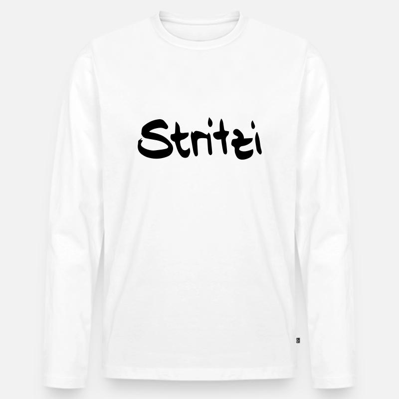 Stritzi - Männer Premium Bio Langarmshirt - Weiß