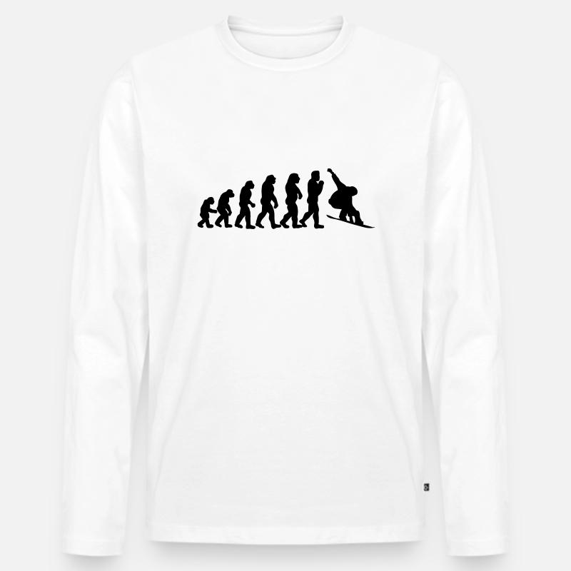 snowboard evolution - Men's Premium Organic Long Sleeve Shirt - white