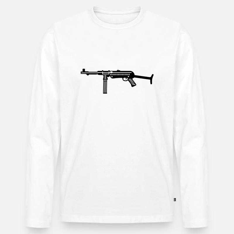 mp 38 40 1f - Männer Premium Bio Langarmshirt - Weiß