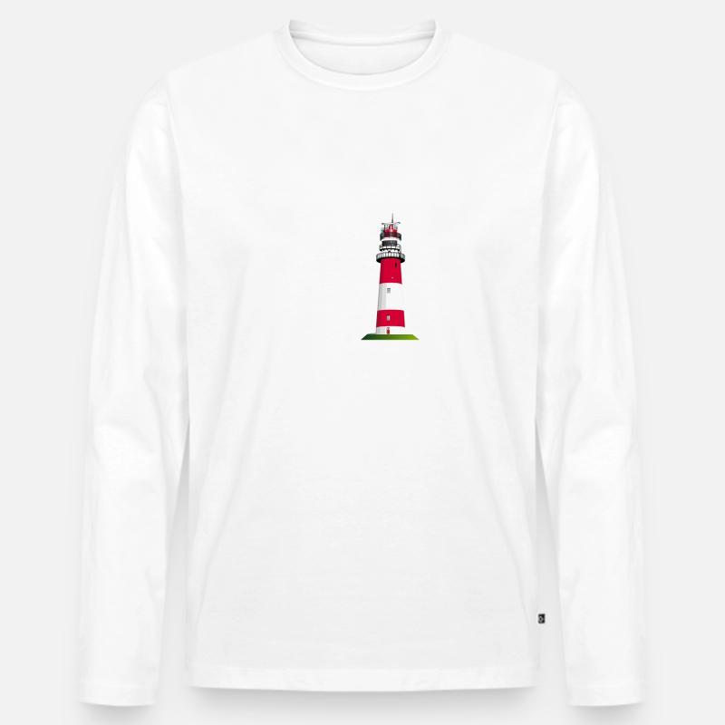 Moin Leuchtturm - Männer Premium Bio Langarmshirt - undefined