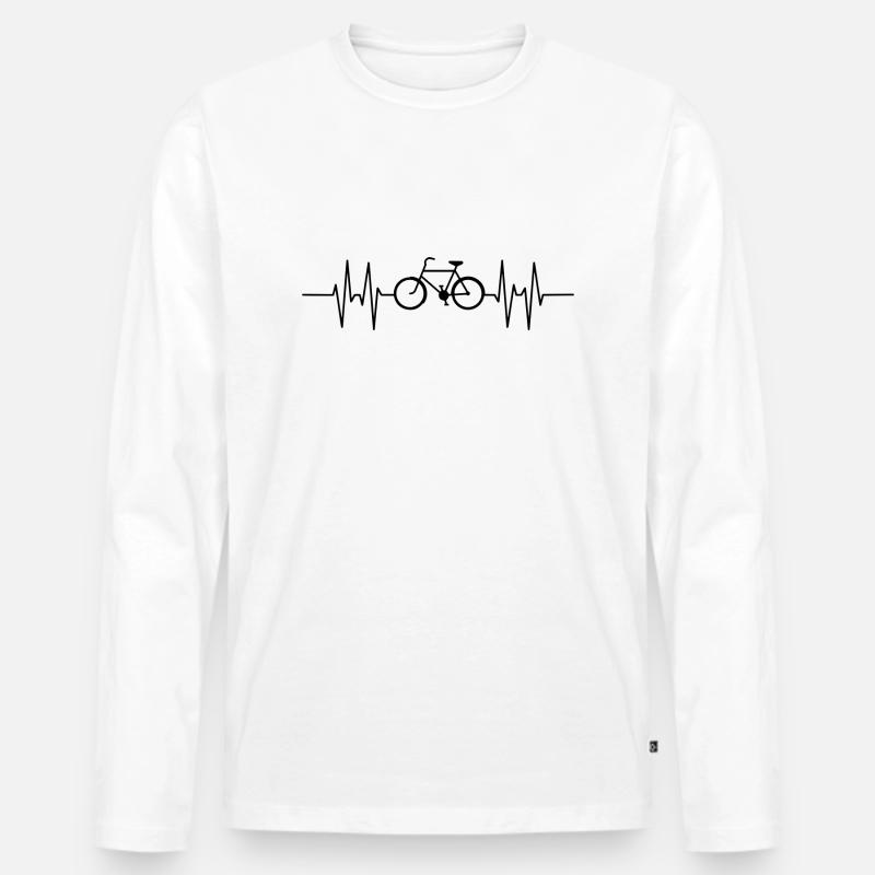 Fahrrad - Männer Premium Bio Langarmshirt - Weiß
